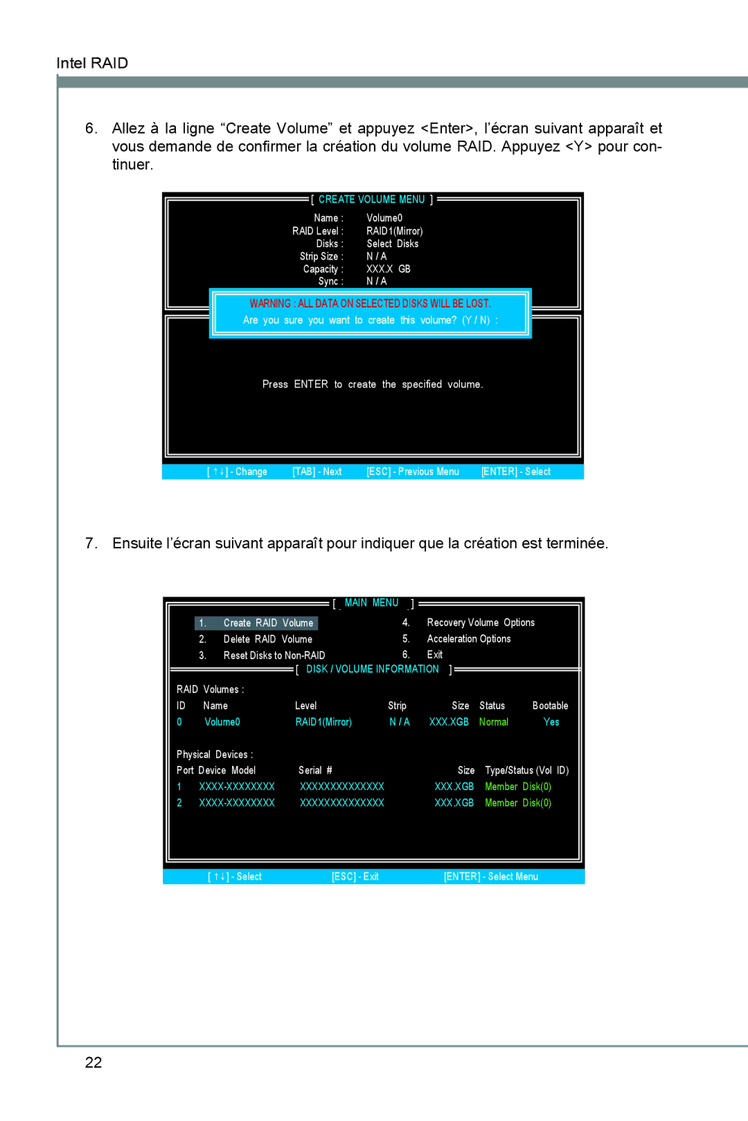 MSI Z68A-GD55 (B3) manual Disk / Volume Information 