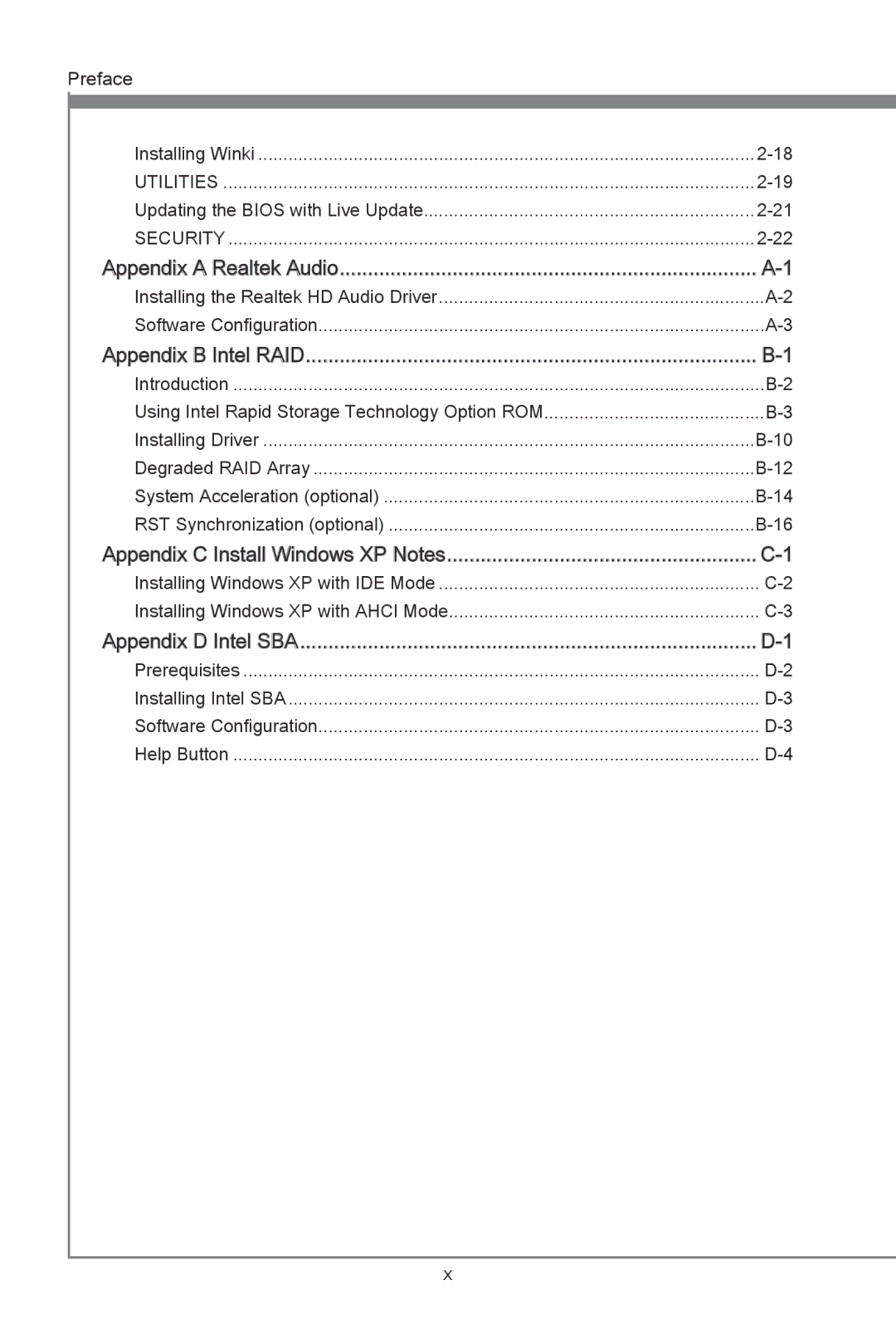 MSI Z77A-G41 manual Appendix a Realtek Audio 