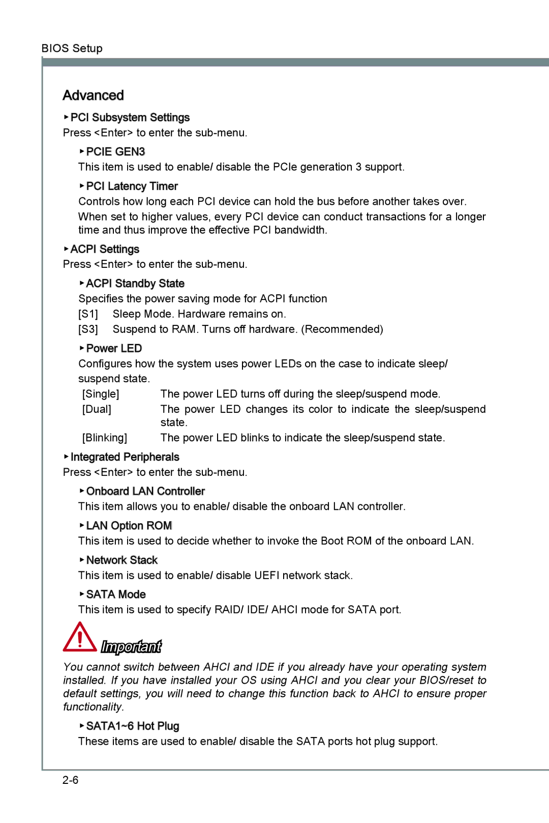 MSI Z77A-G41 manual Advanced, Pcie GEN3 