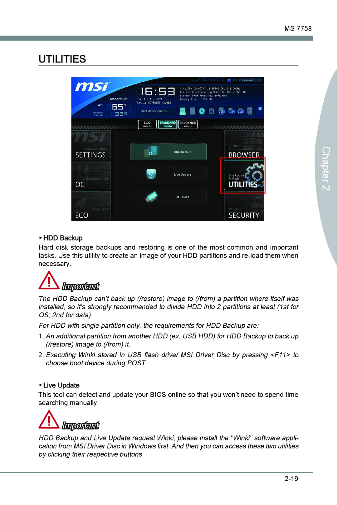 MSI Z77A-G41 manual Utilities 