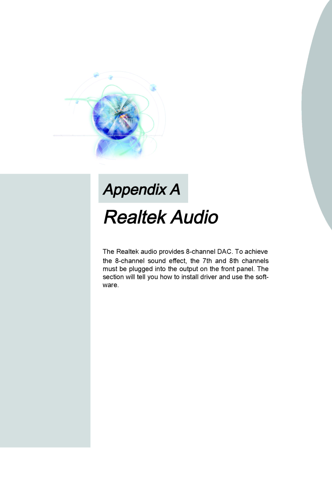 MSI Z77A-G41 manual Realtek Audio 