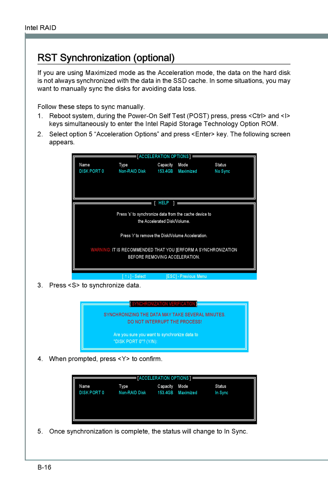 MSI Z77A-G41 manual RST Synchronization optional, Disk Port 