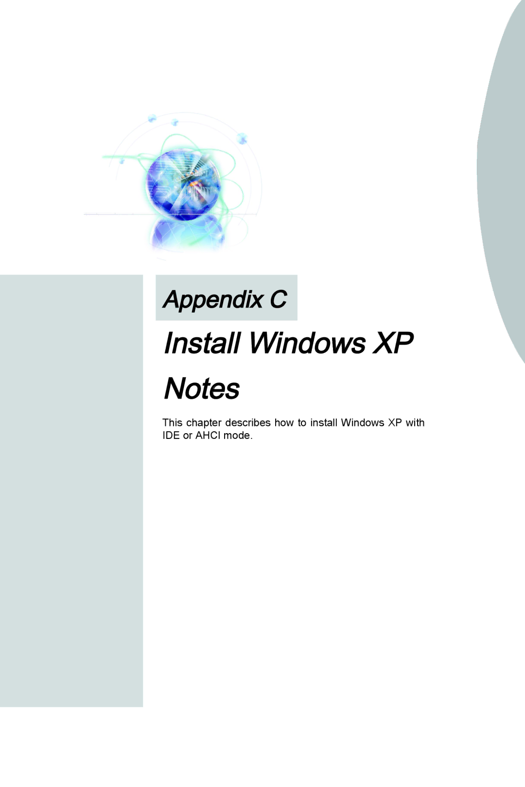 MSI Z77A-G41 manual Install Windows XP Notes 