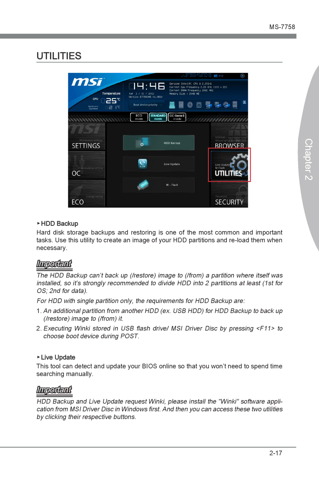 MSI Z77A-G43 manual Utilities 