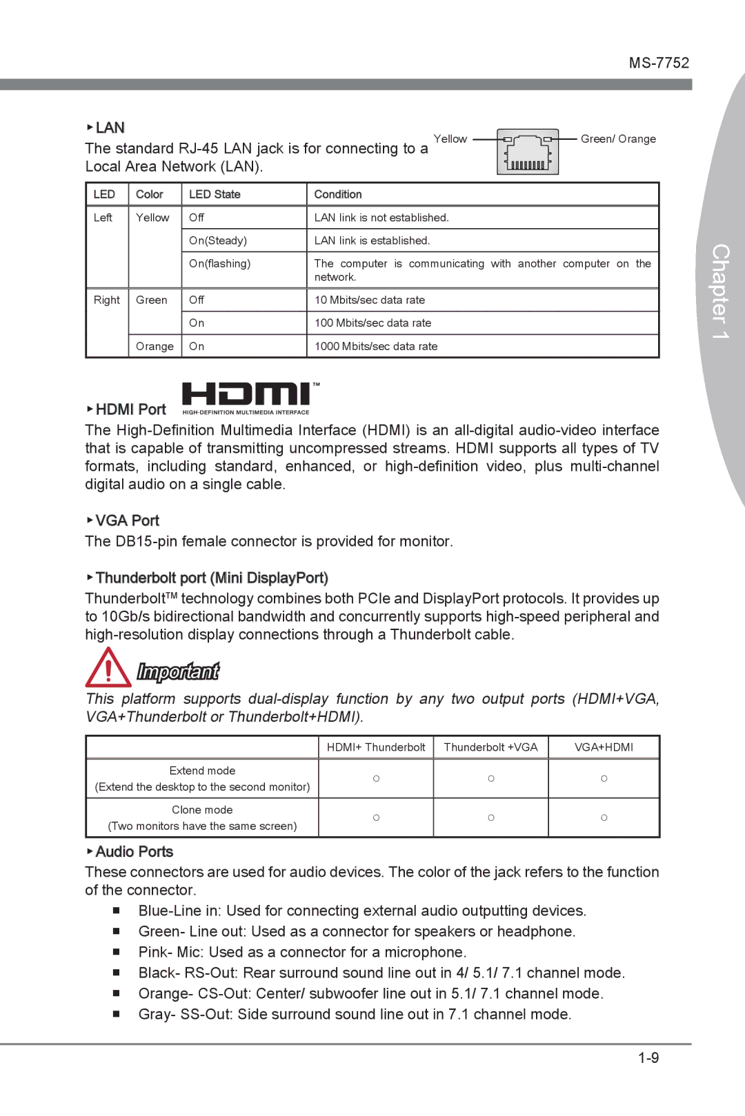 MSI Z77A-G45 Thunderbolt manual Lan 