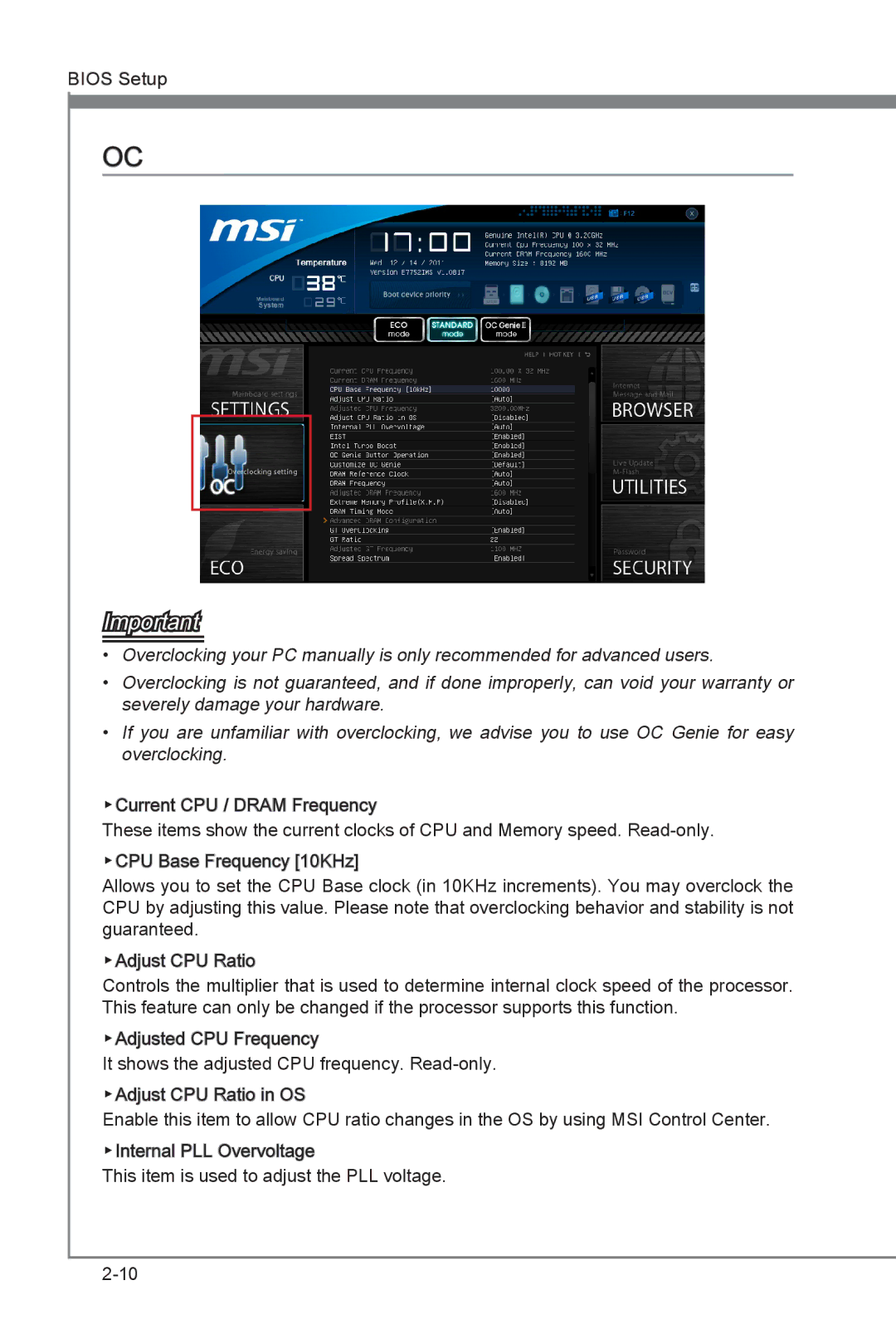 MSI Z77A-G45 manual Bios Setup 