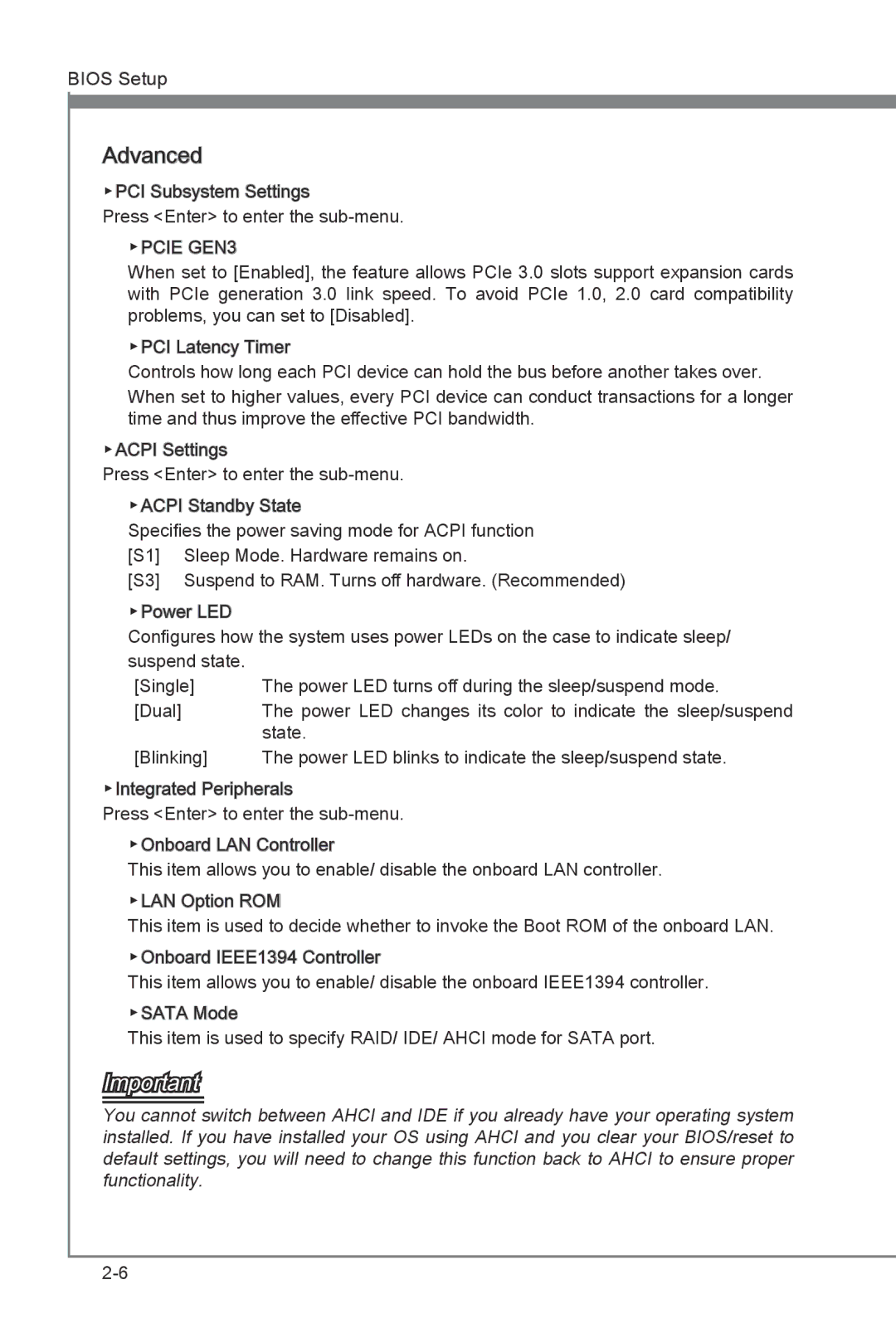 MSI Z77A-GD65 manual Advanced, Pcie GEN3 