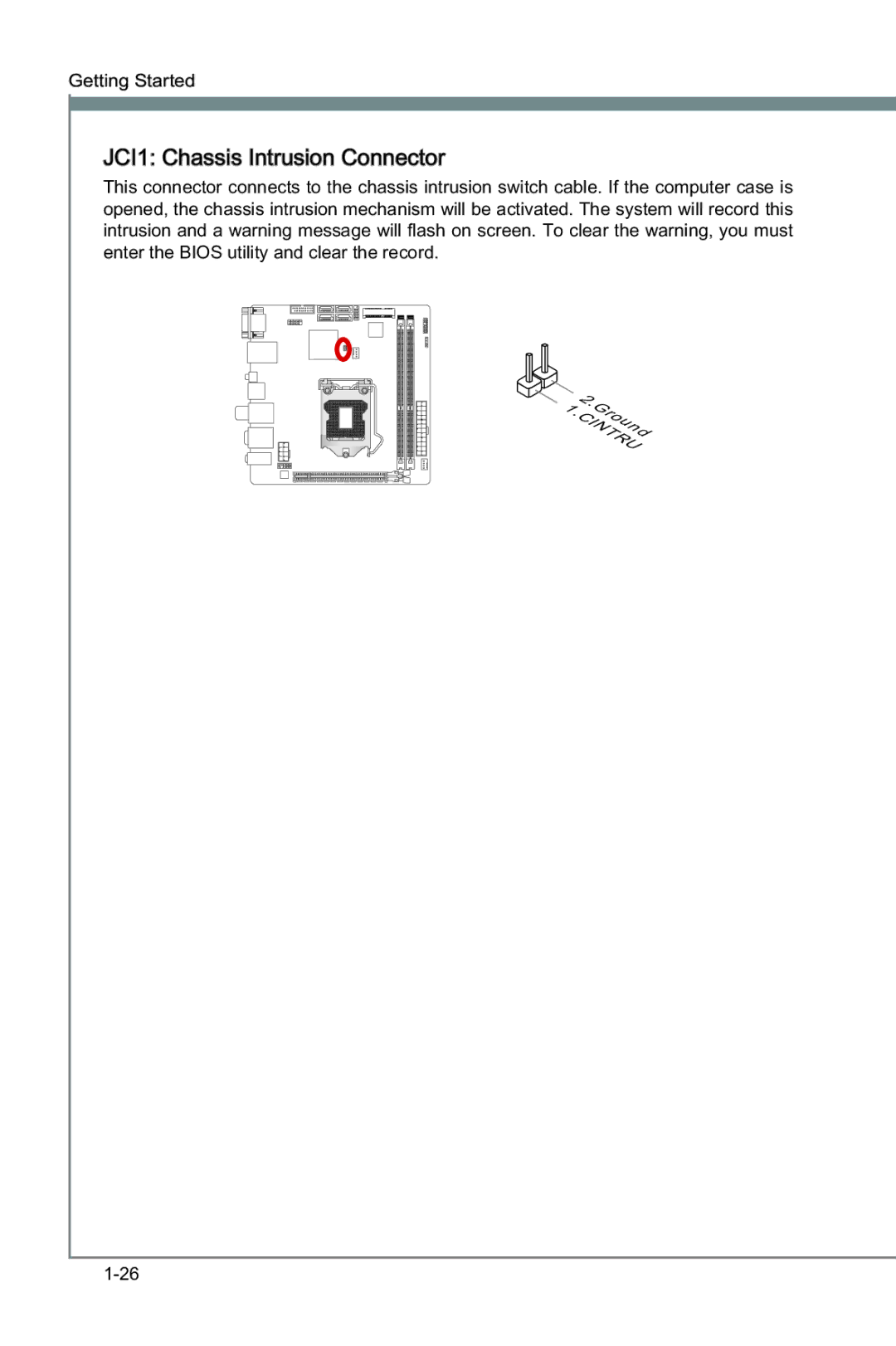 MSI Z77IA-E53 manual &Kdvvlv,Qwuxvlrq&Rqqhfwru, HQWHUWKH%,26XWLOLW\DQGFOHDUWKHUHFRUG,  