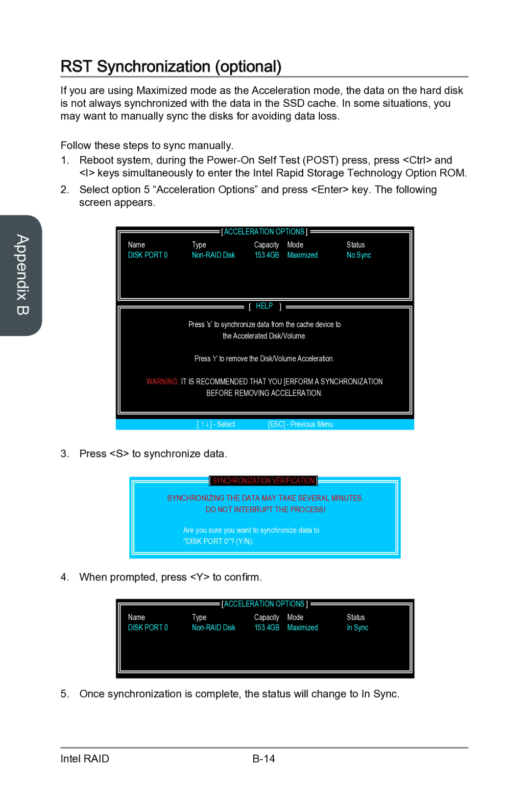 MSI Z87-G55 manual RST Synchronization optional, Disk Port 