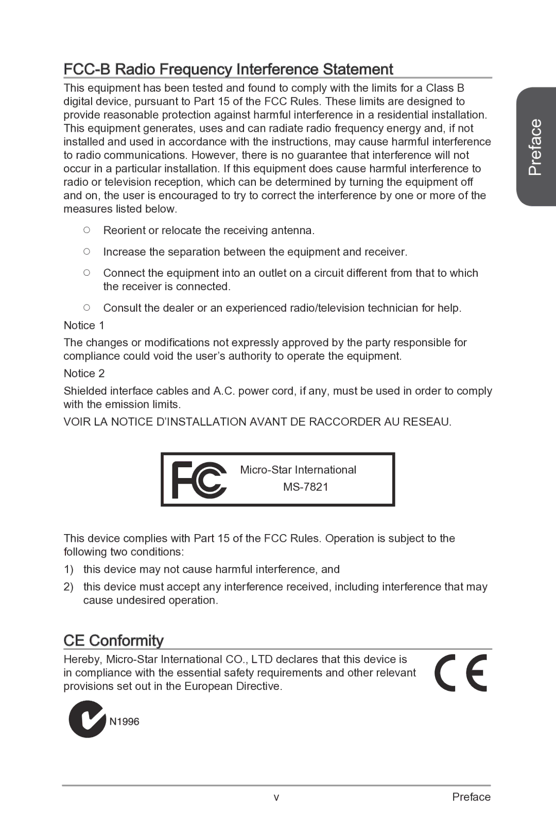 MSI Z87-G55 manual CE Conformity 