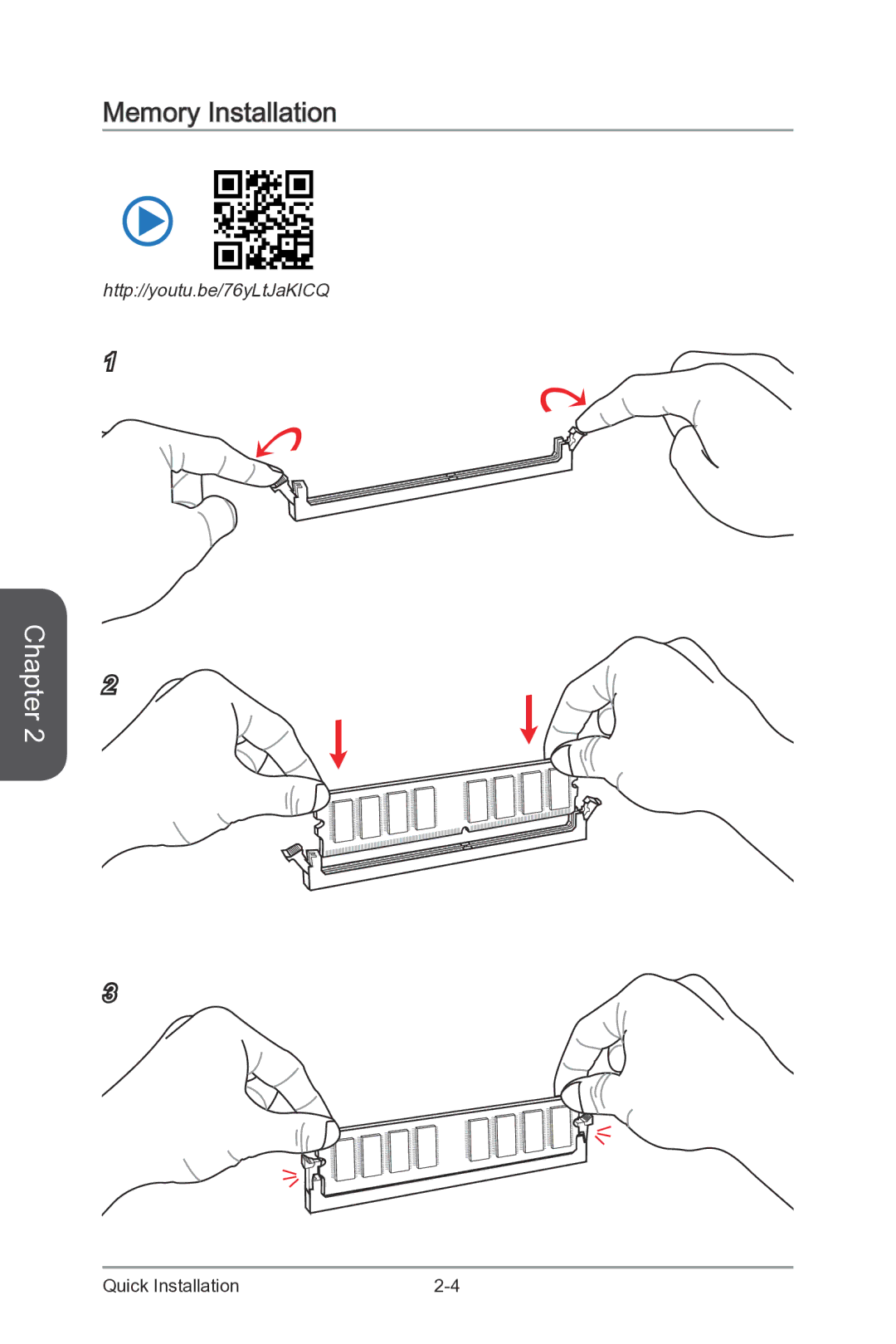 MSI Z87-G55 manual Memory Installation 