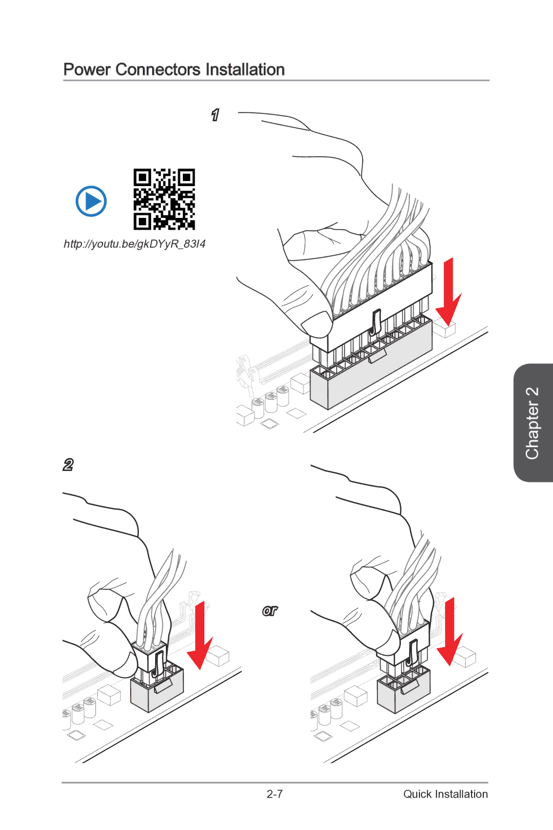 MSI Z87-G55 manual Power Connectors Installation 