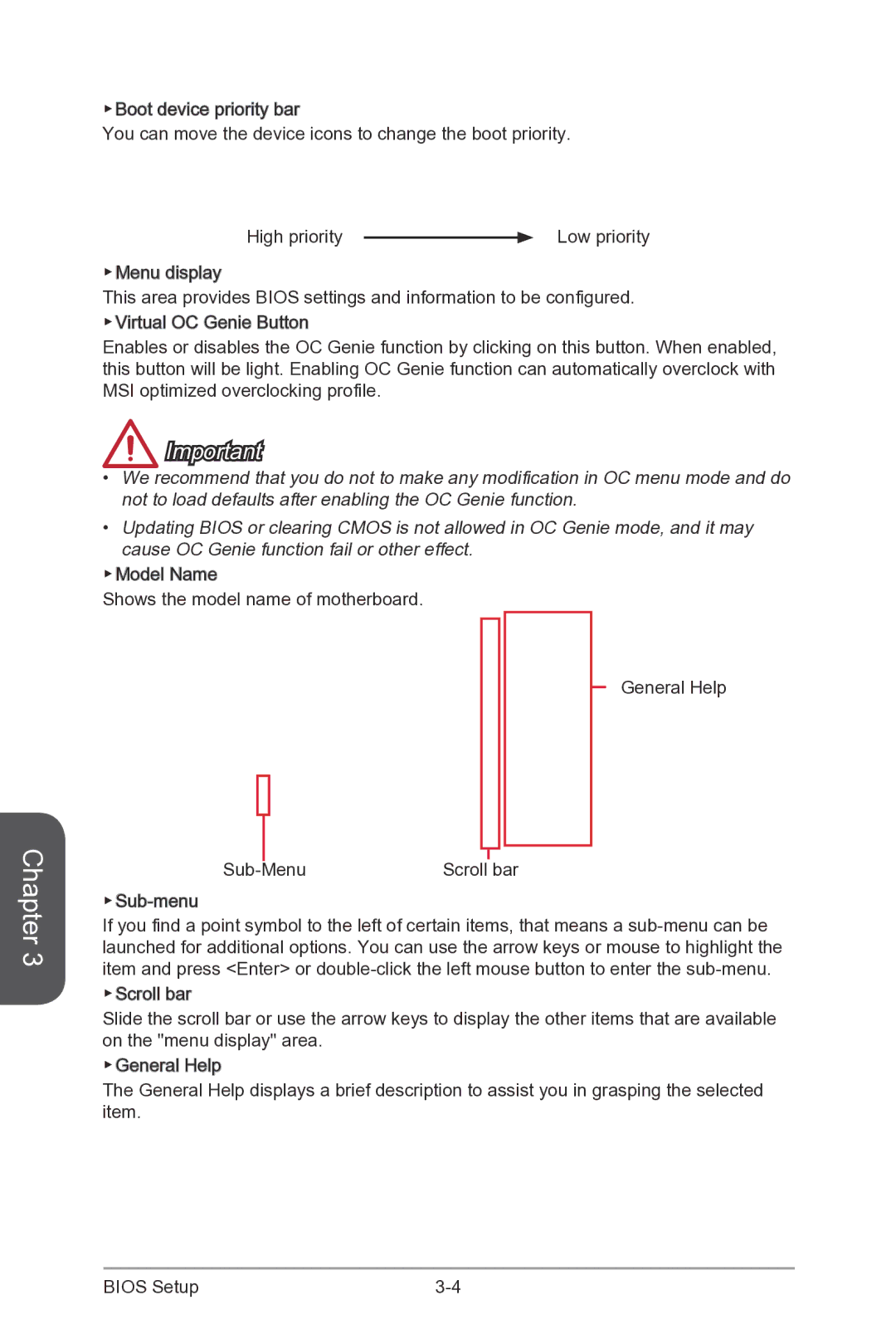 MSI Z87-G55 manual Low priority 