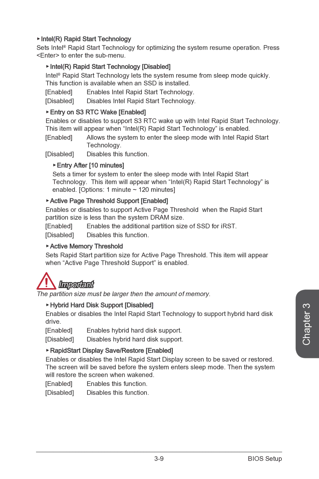 MSI Z87-G55 manual Partition size must be larger then the amount of memory 