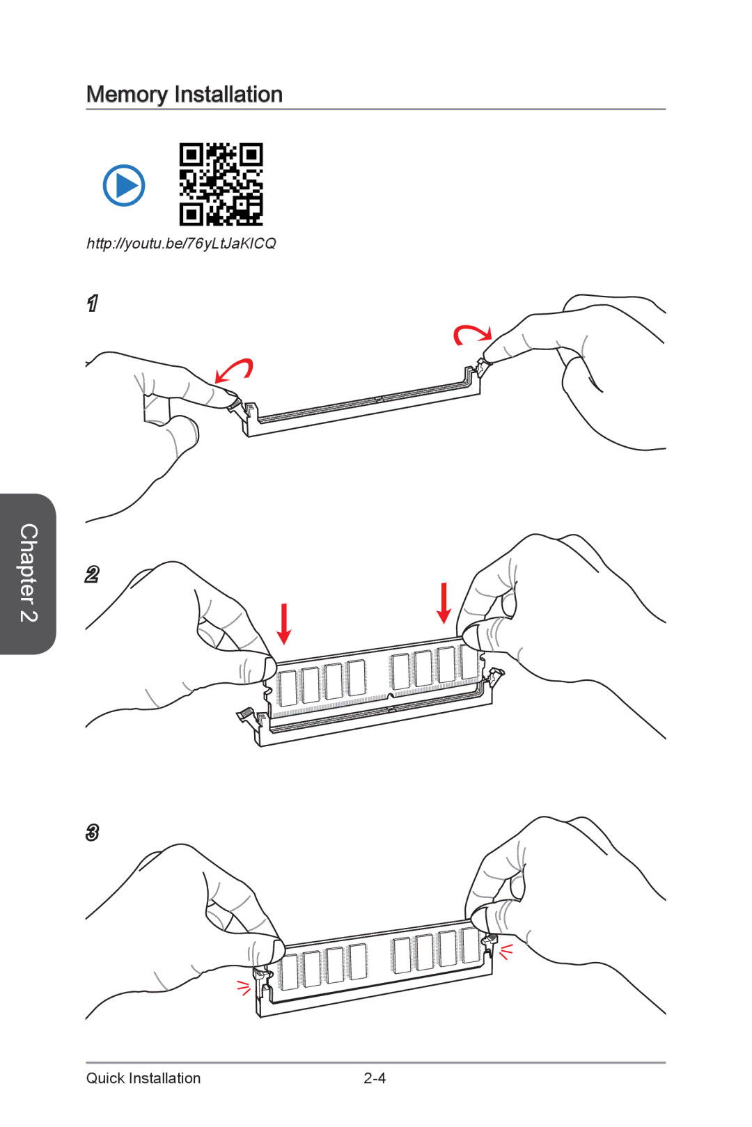 MSI Z87-GD65-GAMING manual Memory Installation 