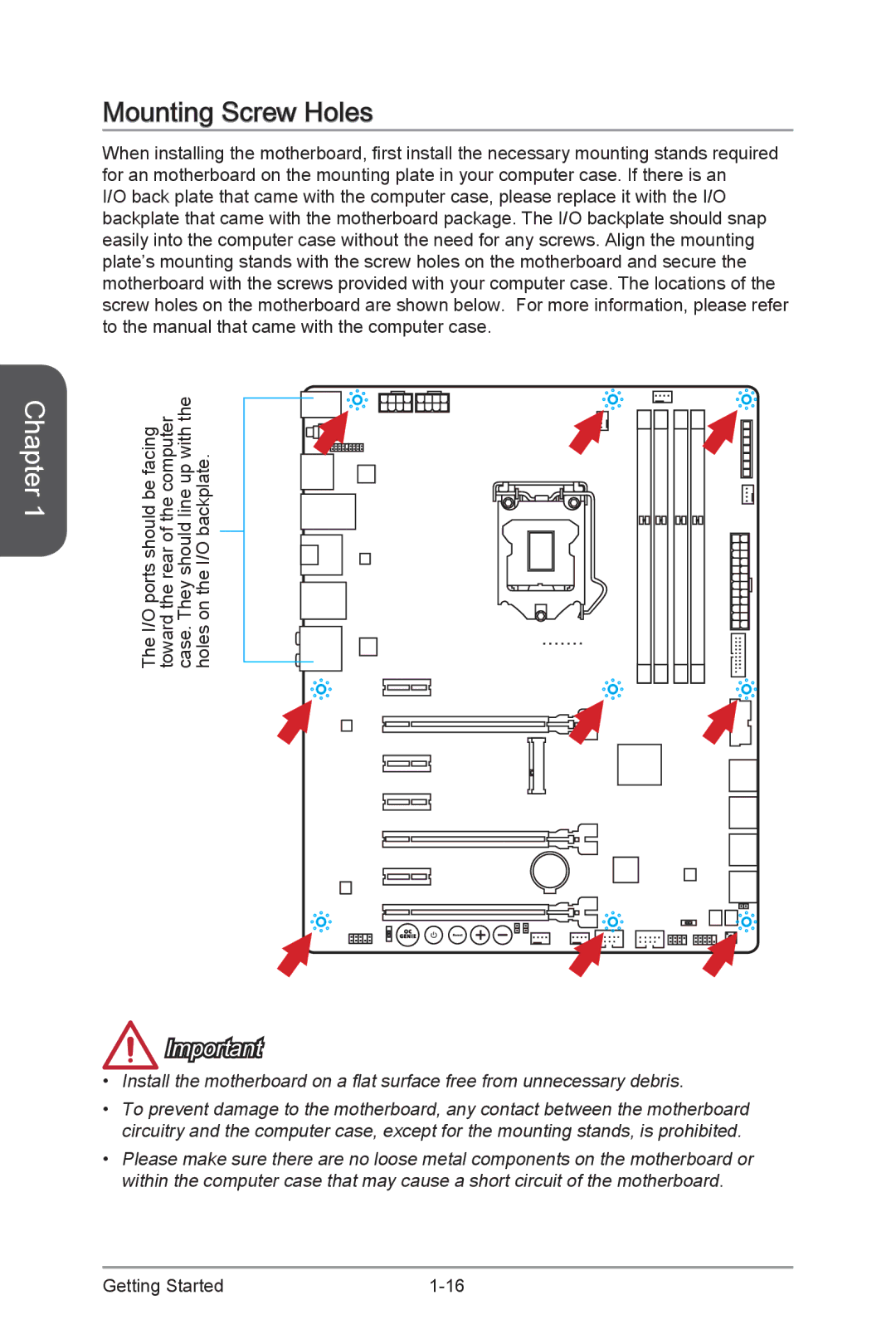 MSI Z87-MPOWER-MAX manual Mounting Screw Holes, Line 