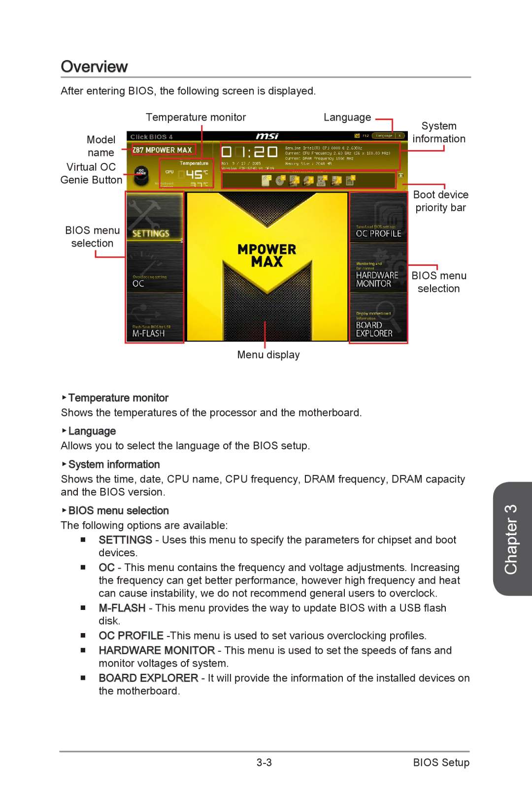 MSI Z87-MPOWER-MAX manual Overview 