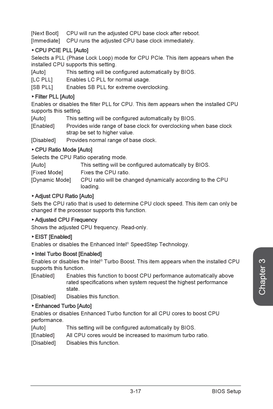 MSI Z87-MPOWER-MAX Next Boot, Enables LC PLL for normal usage, Enables SB PLL for extreme overclocking, Loading, State 