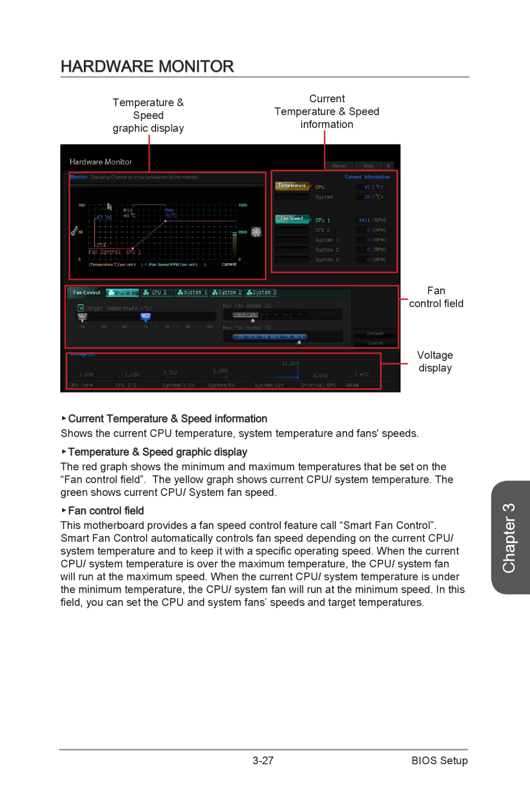 MSI Z87-MPOWER-MAX manual Hardware Monitor, Speed 