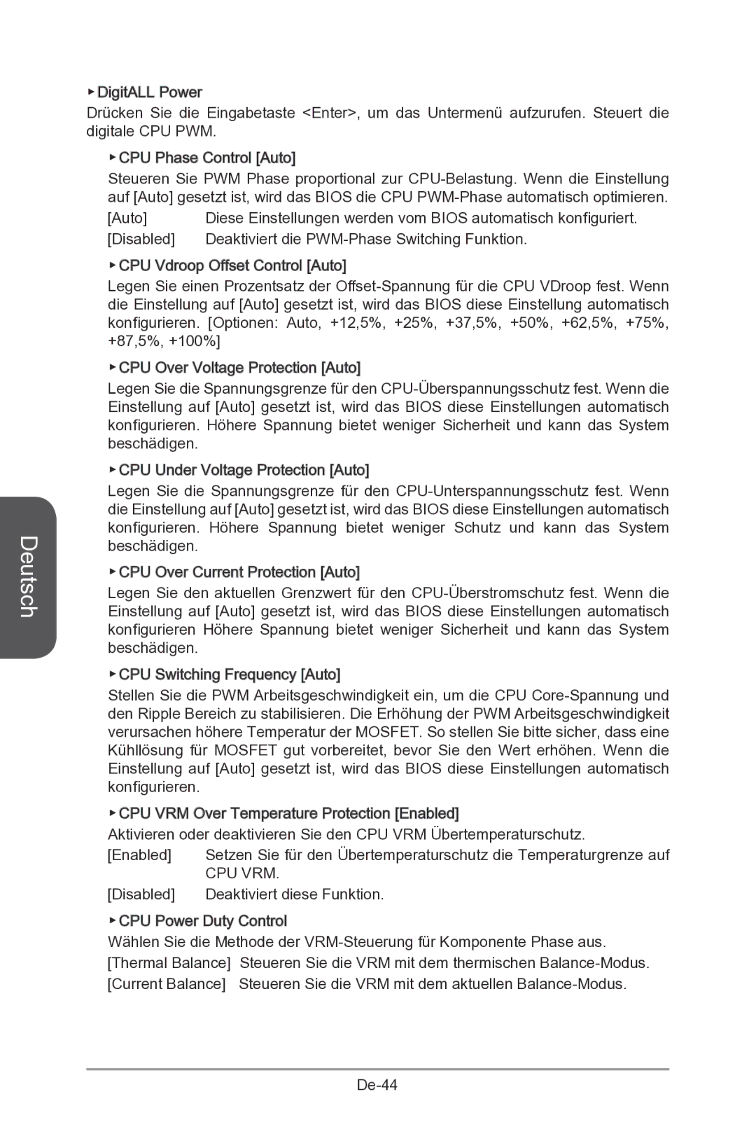 MSI Z87-MPOWER-SP manual Cpu Vrm 