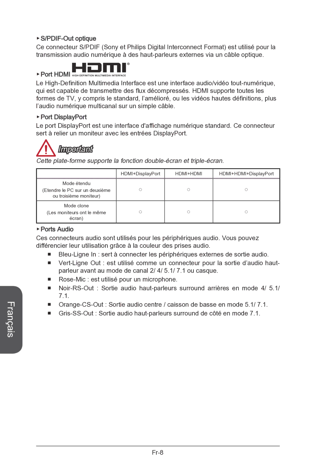 MSI Z87-MPOWER-SP manual Hdmi+Hdmi 