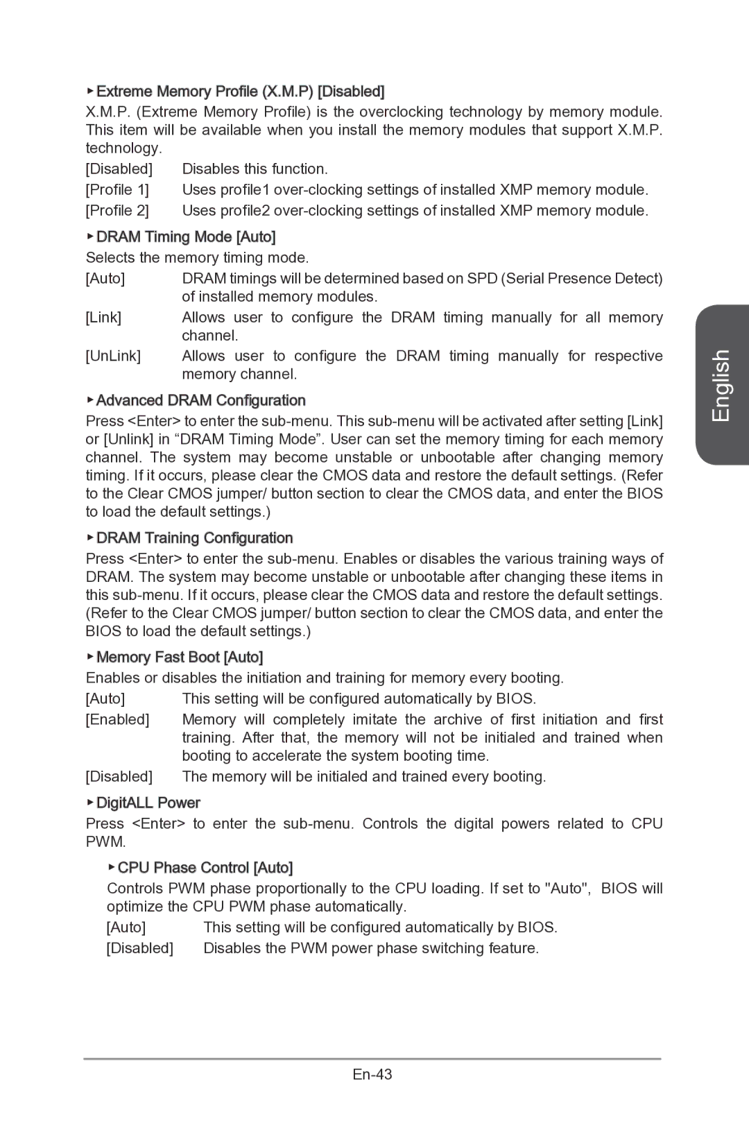 MSI Z87-MPOWER-SP manual Profile 