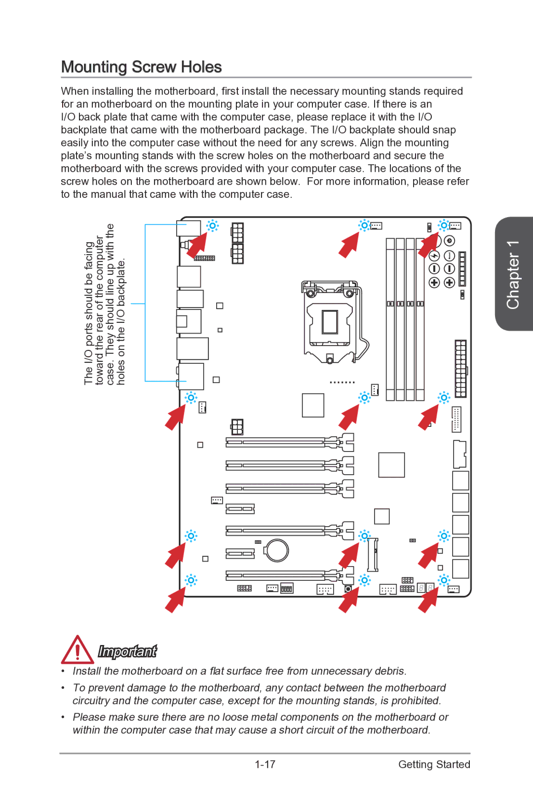 MSI Z87-XPOWER manual Mounting Screw Holes, Line 