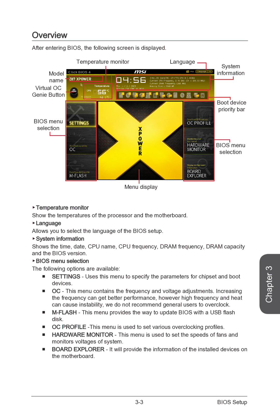 MSI Z87-XPOWER manual Overview 