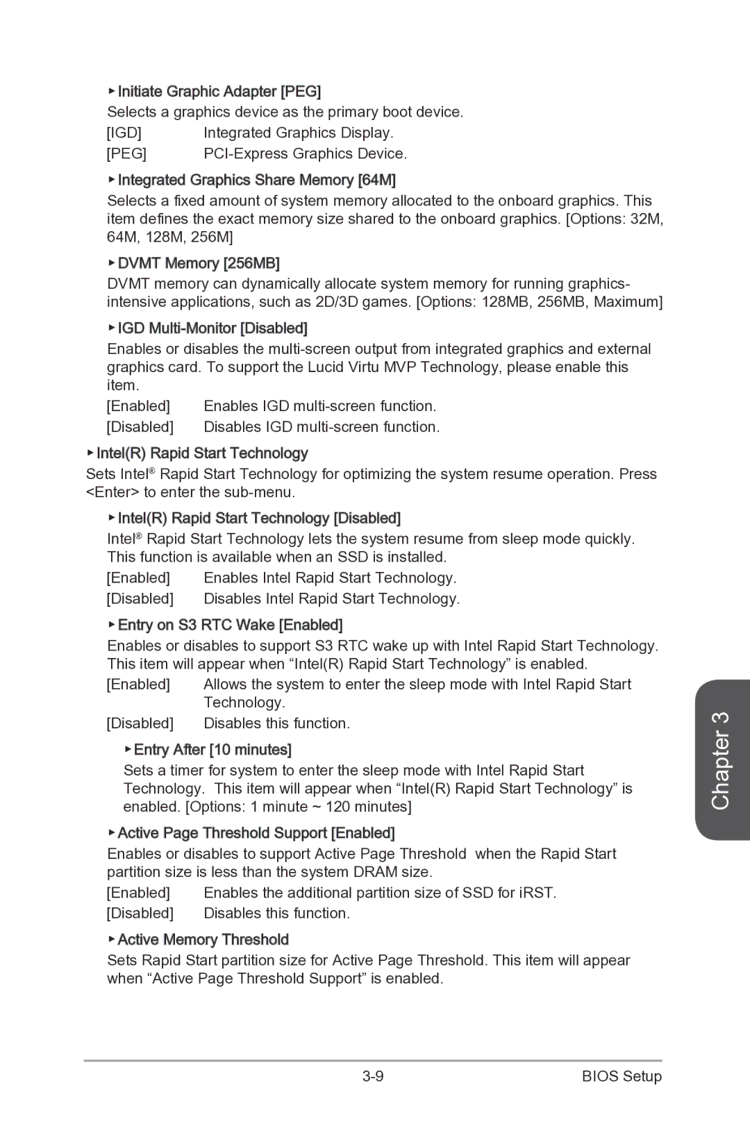 MSI Z87-XPOWER manual Integrated Graphics Display, Entry on S3 RTC Wake Enabled, Technology 