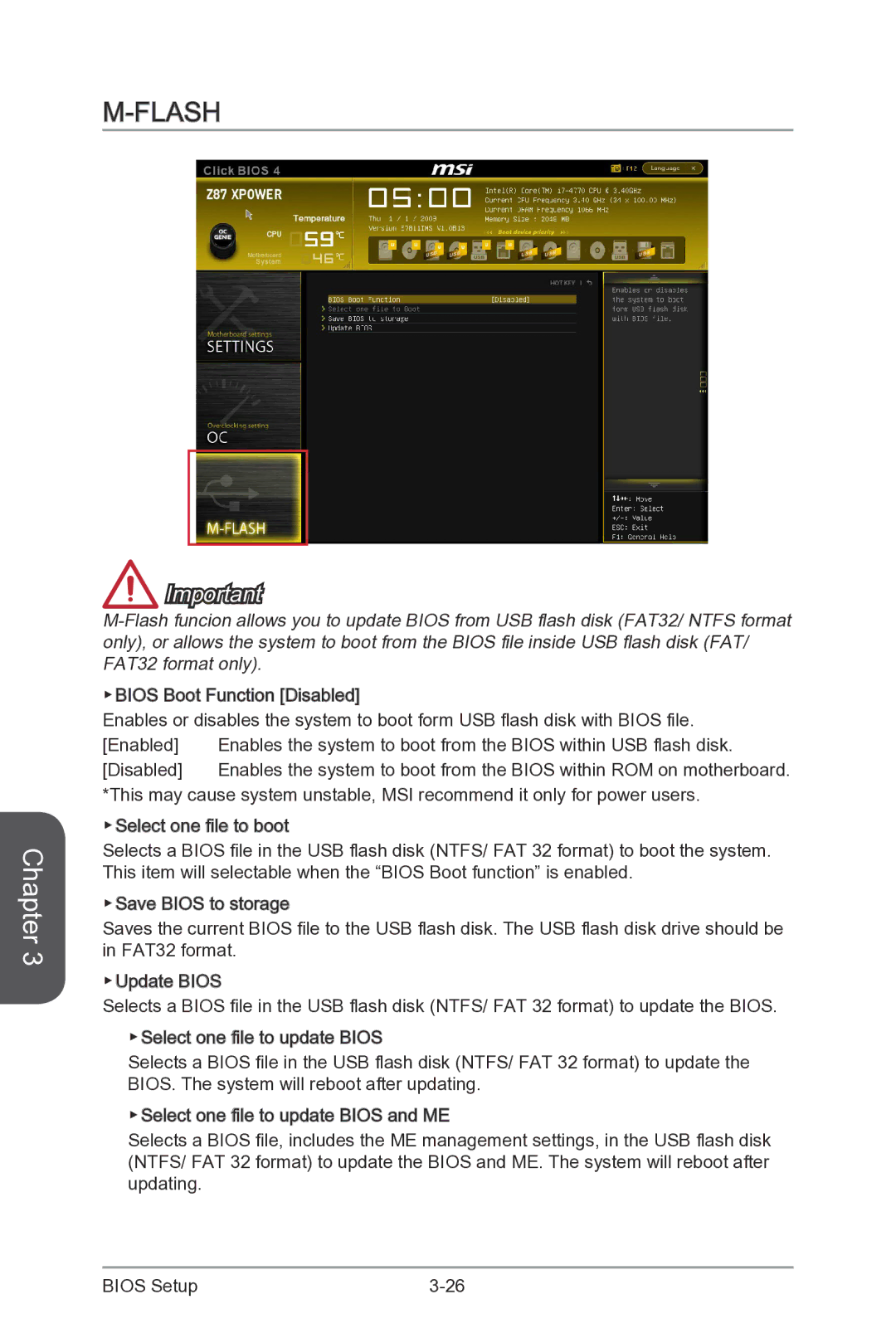 MSI Z87-XPOWER manual Flash 