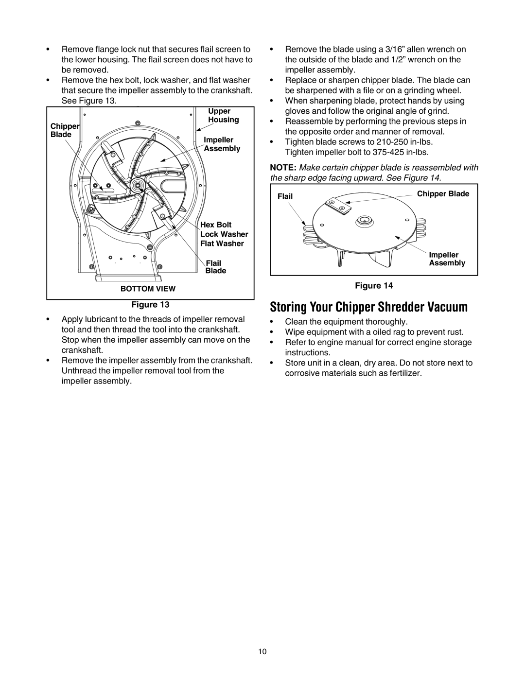 MTD 020 manual Storing Your Chipper Shredder Vacuum 