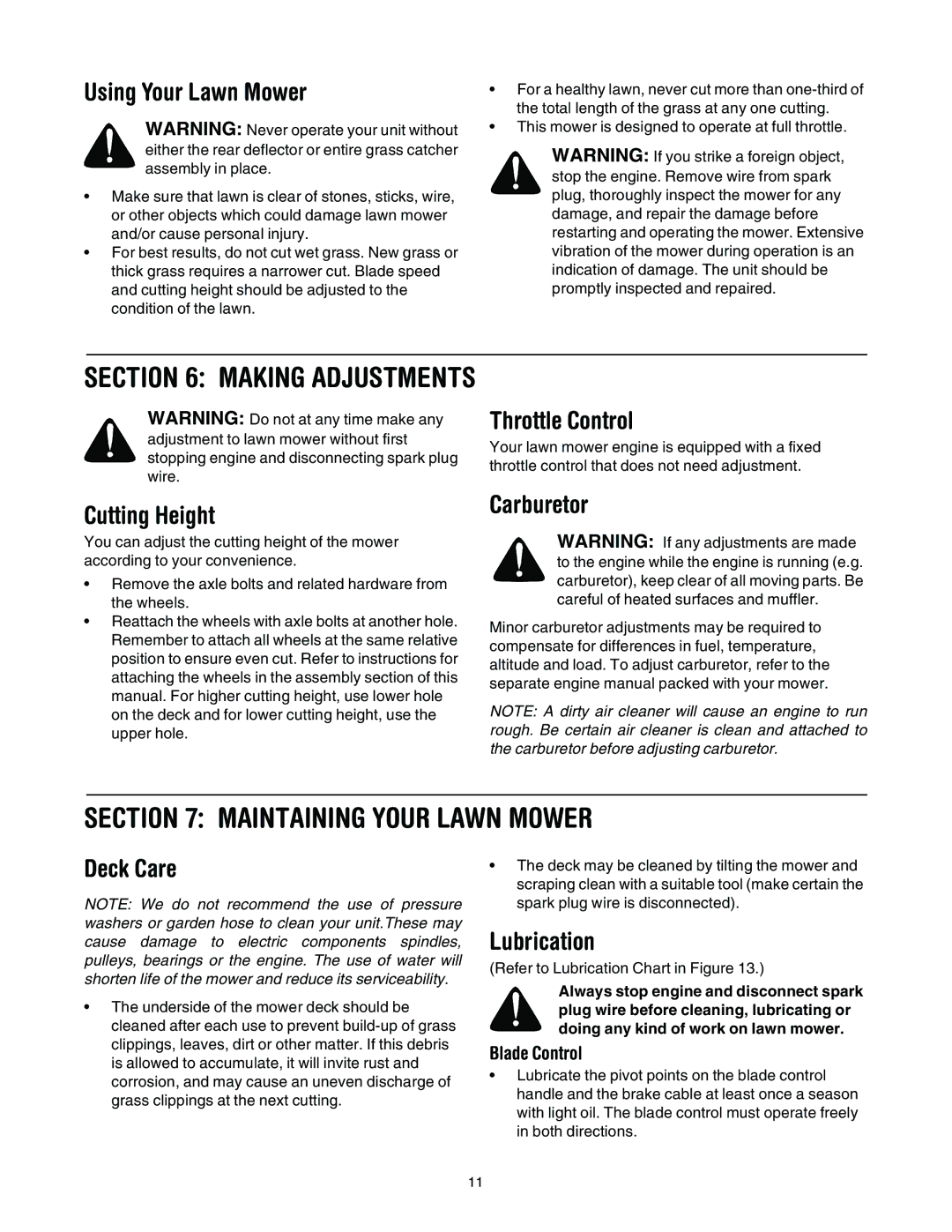 MTD 022, 021 manual Maintaining Your Lawn Mower 