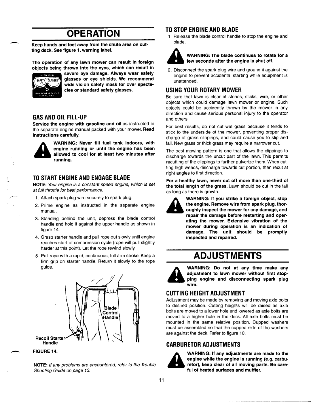 MTD 030 thru 062 manual 