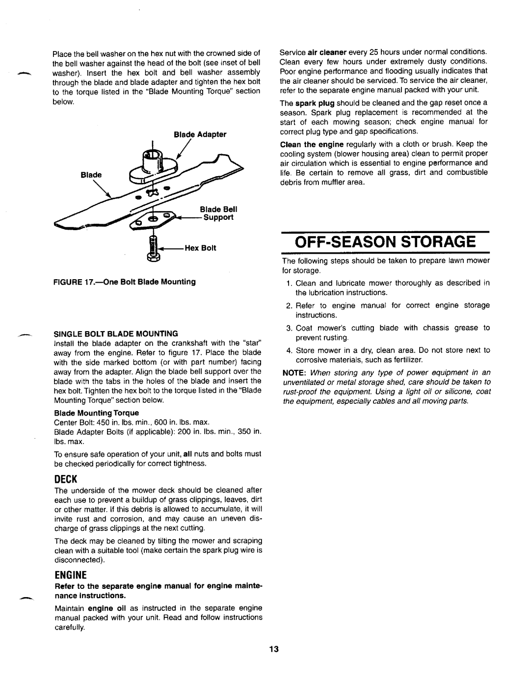 MTD 030 thru 062 manual 