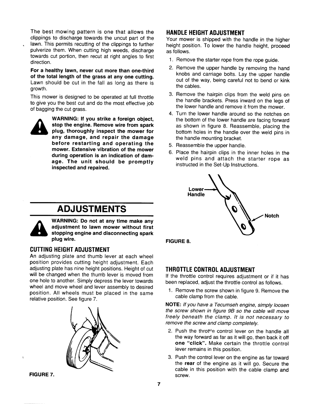 MTD 070 Thru 088 manual 