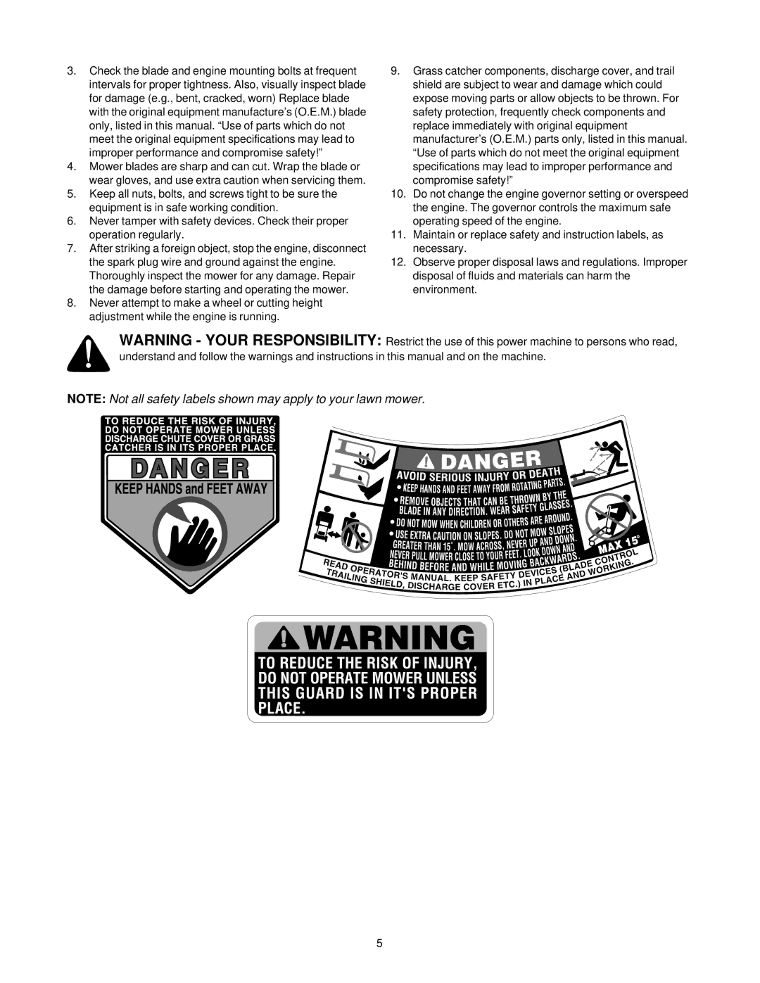 MTD 080 Thru 099 manual 