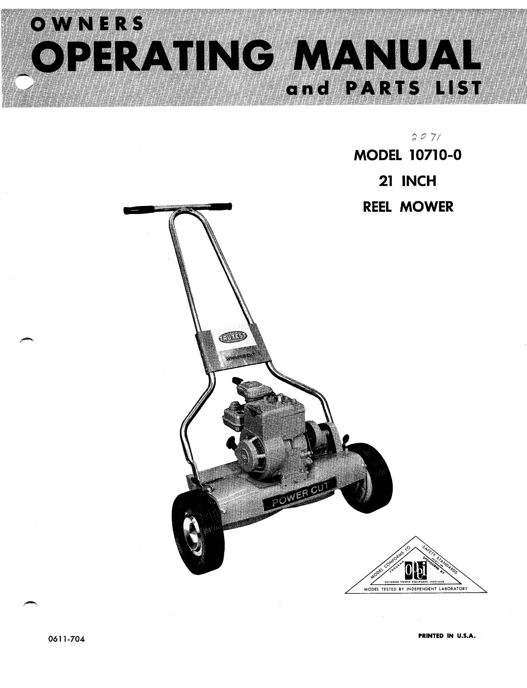 MTD 10710-0 manual 