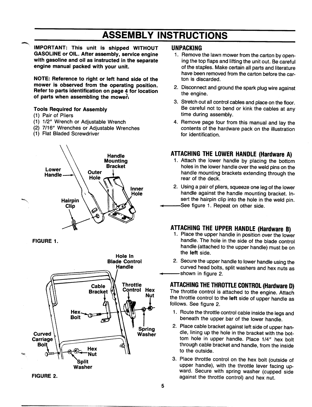 MTD 11-093R000, 11-098R000, 11-096R000, 11-094R000, 11-095R000 manual 