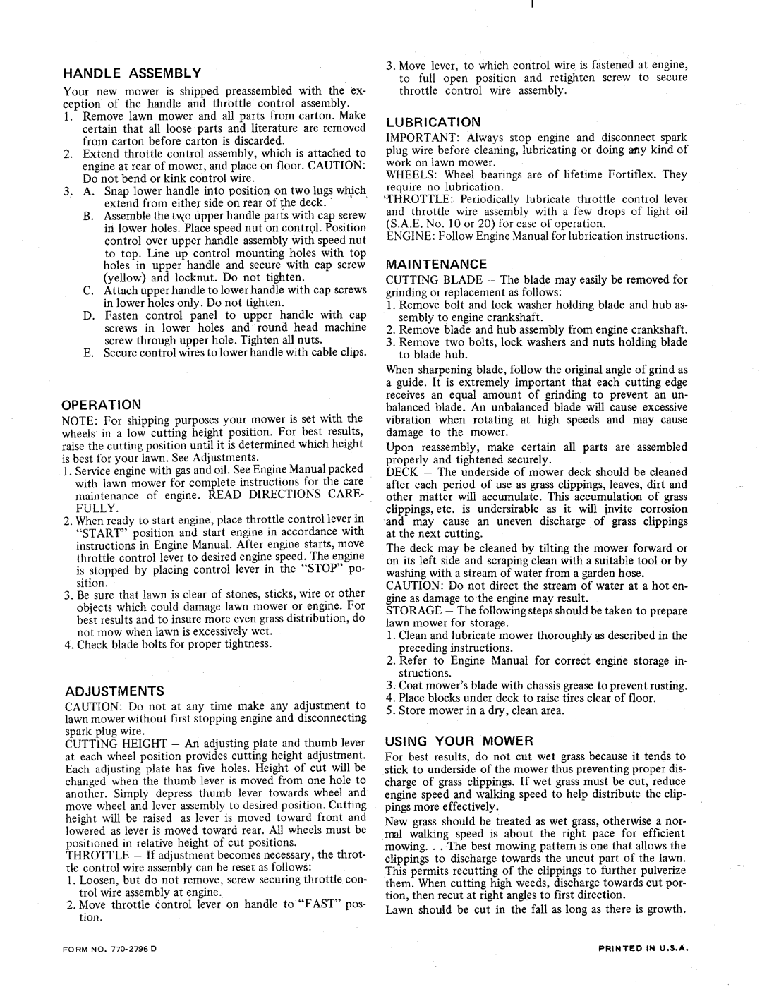 MTD 110-065-002 manual 