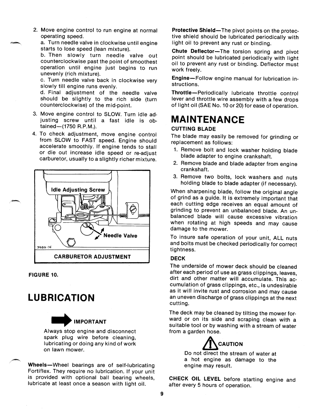 MTD 110-120A, 110-120-300 manual 