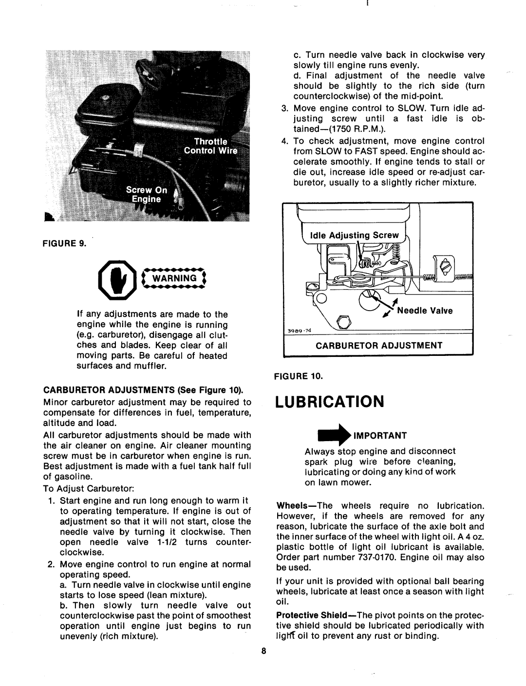 MTD 110-111A, 110-121A, 110-121-300, 110-110A, 110-110-300, 110-111-300 manual 