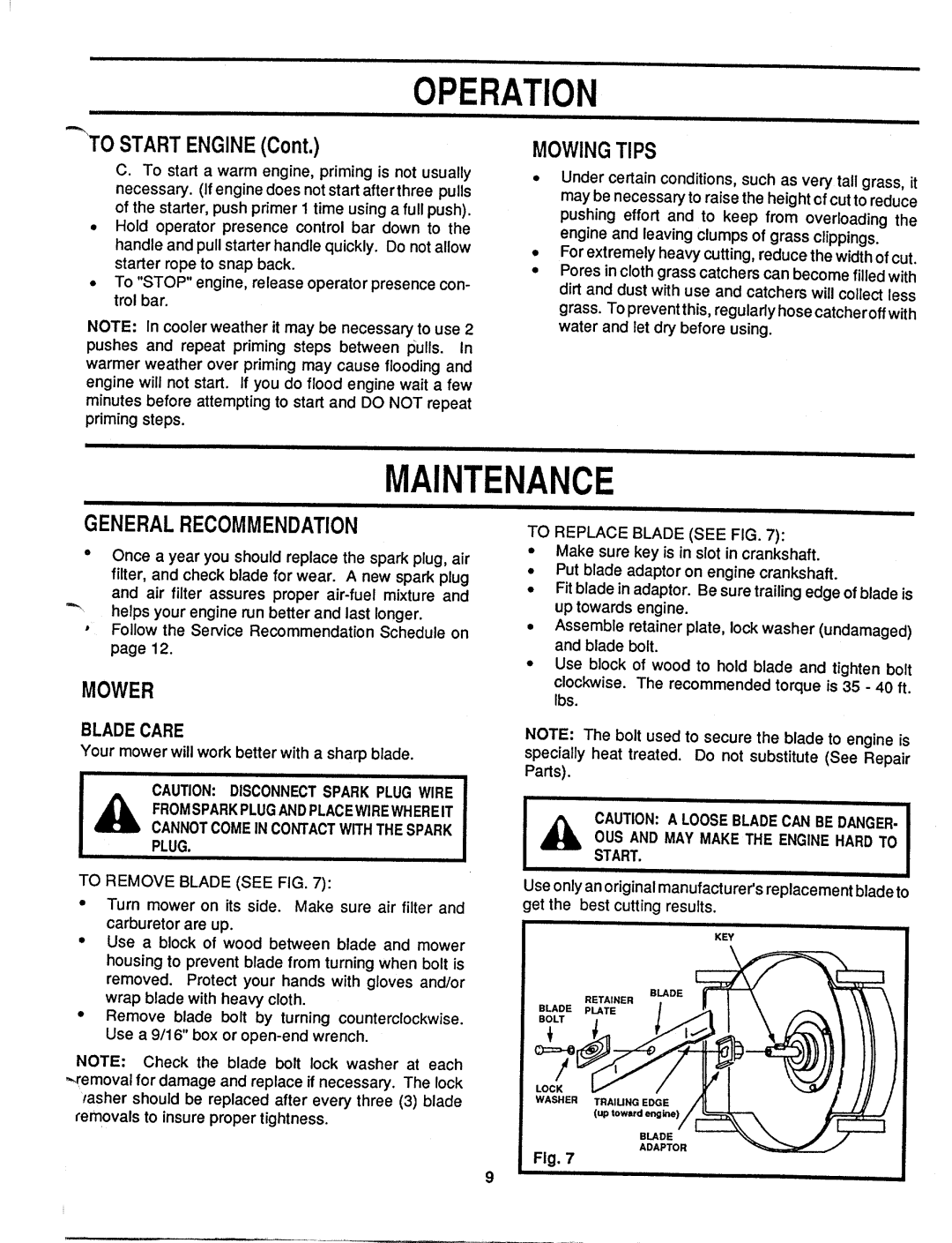 MTD 110-127R000 manual 