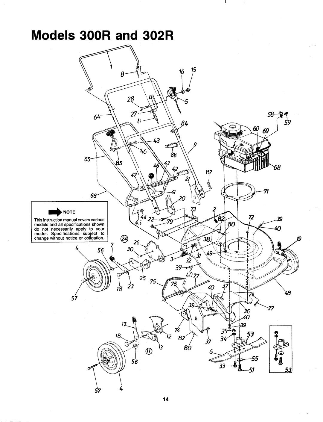 MTD 110-302R000, 110-300R000 manual 