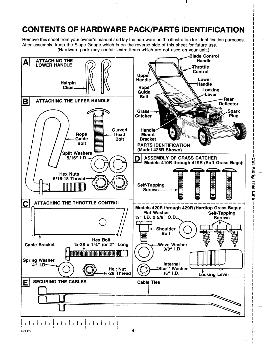 MTD 110-418R000, 110-428R000, 110-424R000, 110-426R000, 110-421R000, 110-413R000, 110-416R000, 110-412R000, 110-419R000 manual 