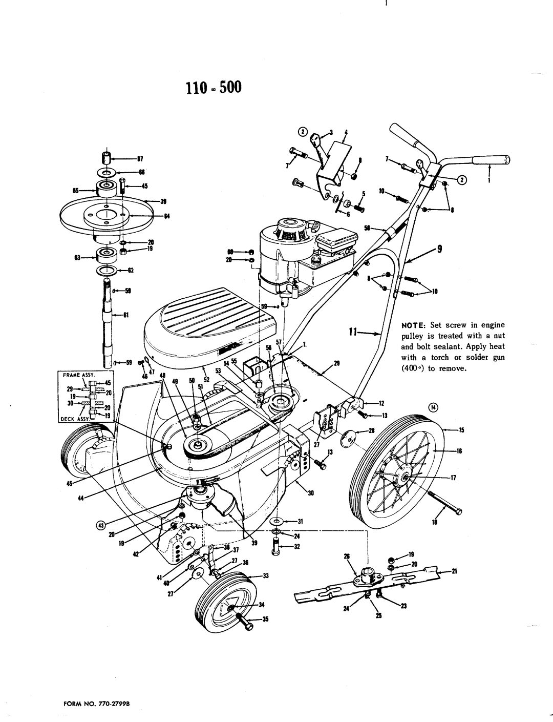 MTD 110-500 manual 