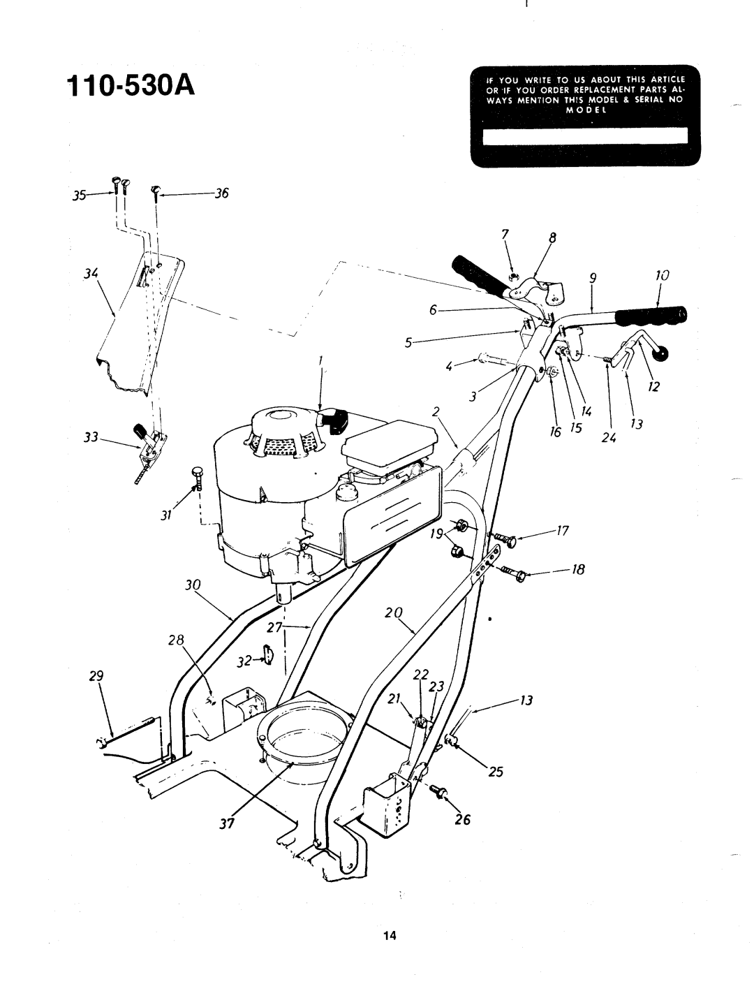 MTD 110-530A manual 