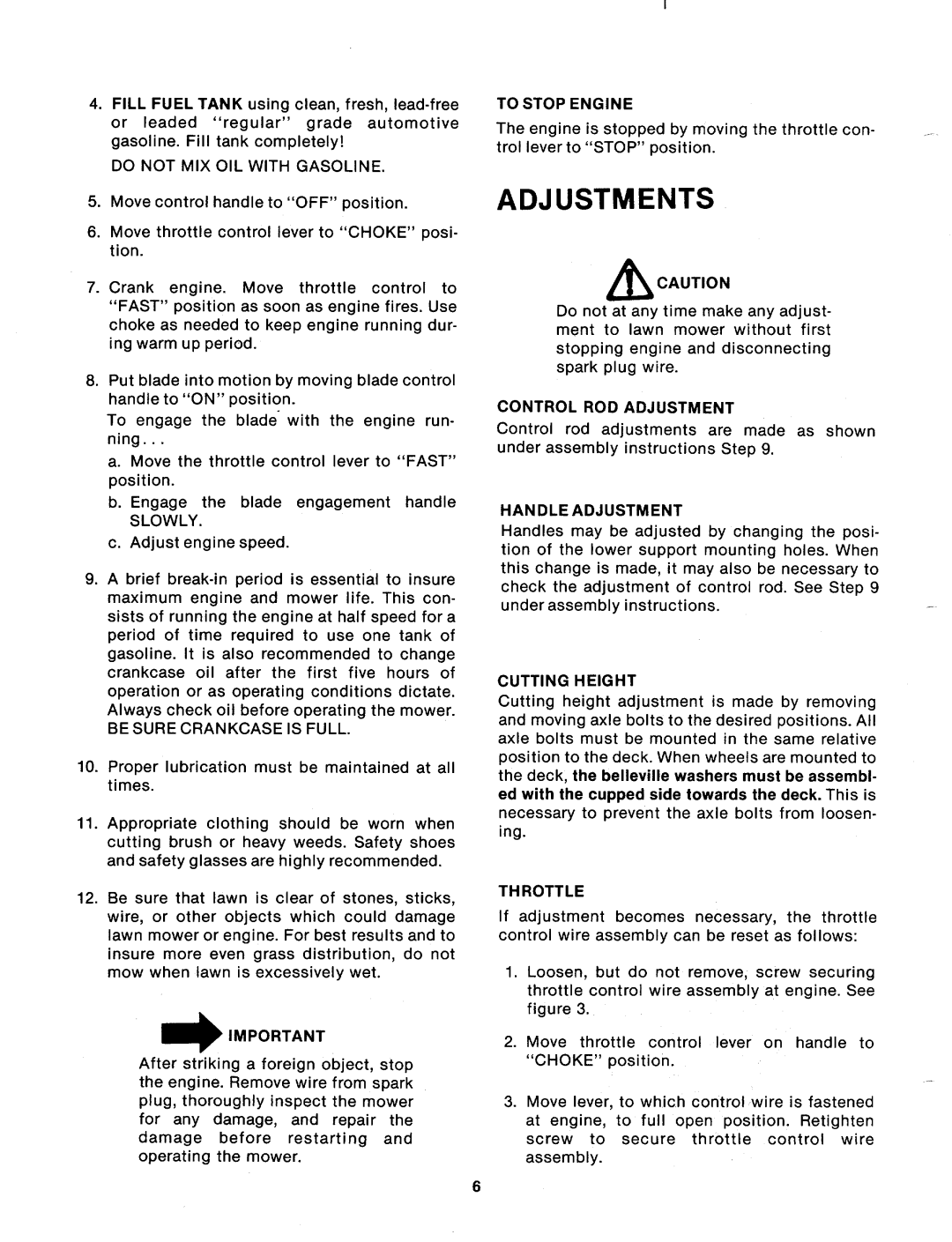 MTD 110-530A manual 