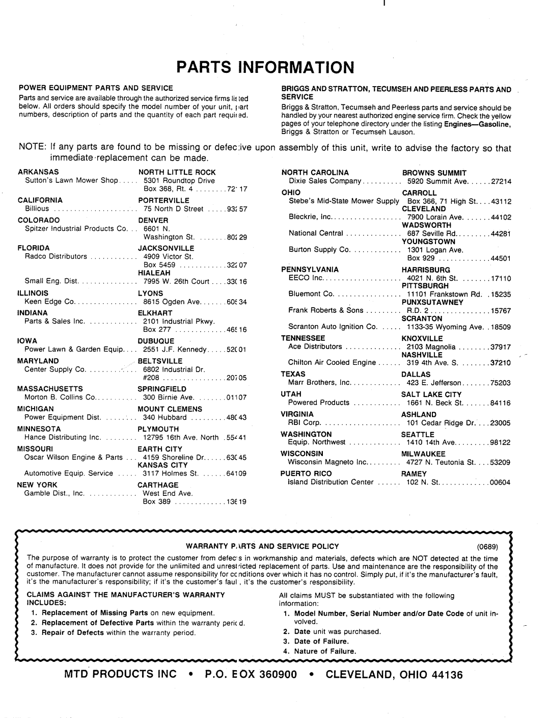 MTD 110A508R000 manual 