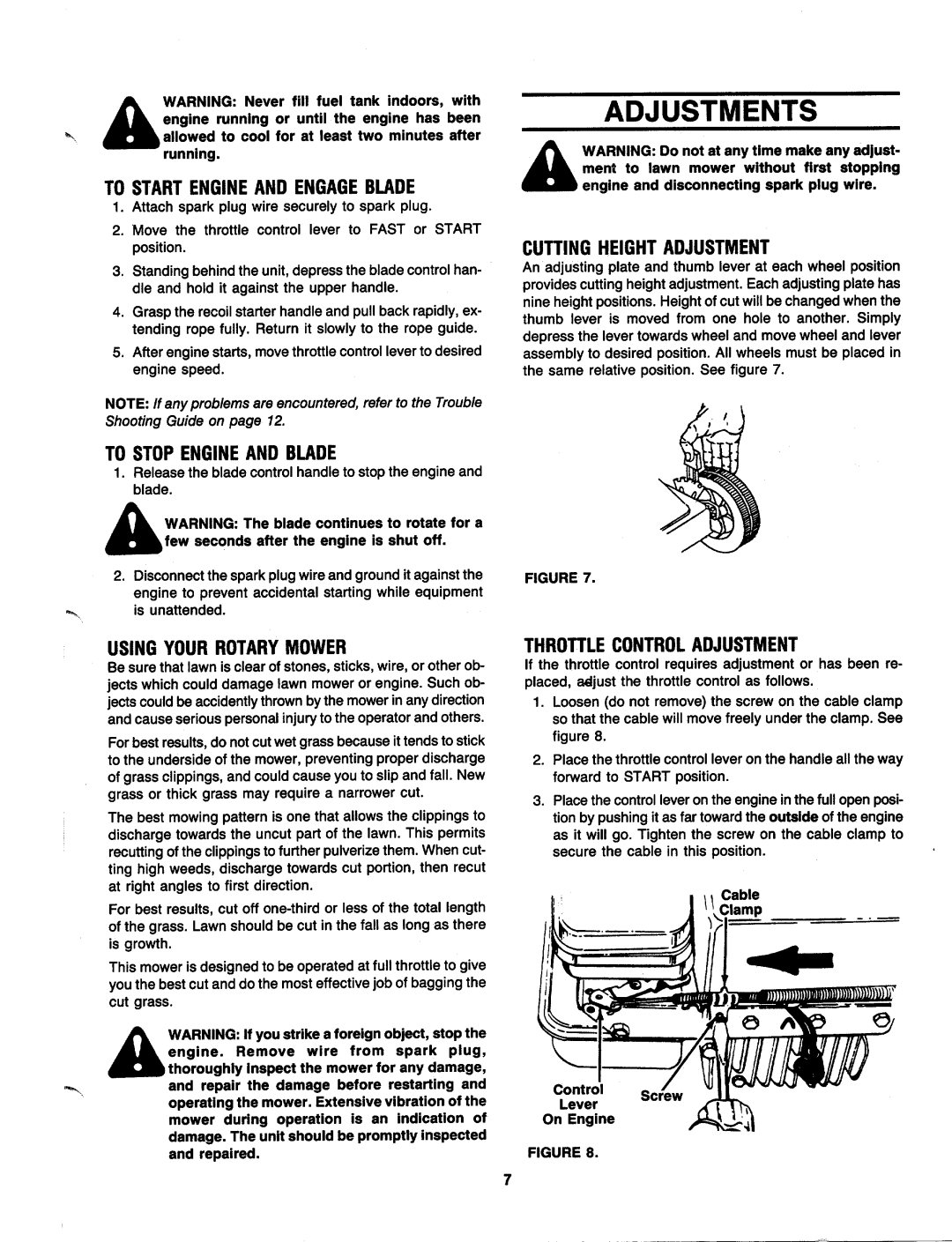 MTD 111-010R000 manual 