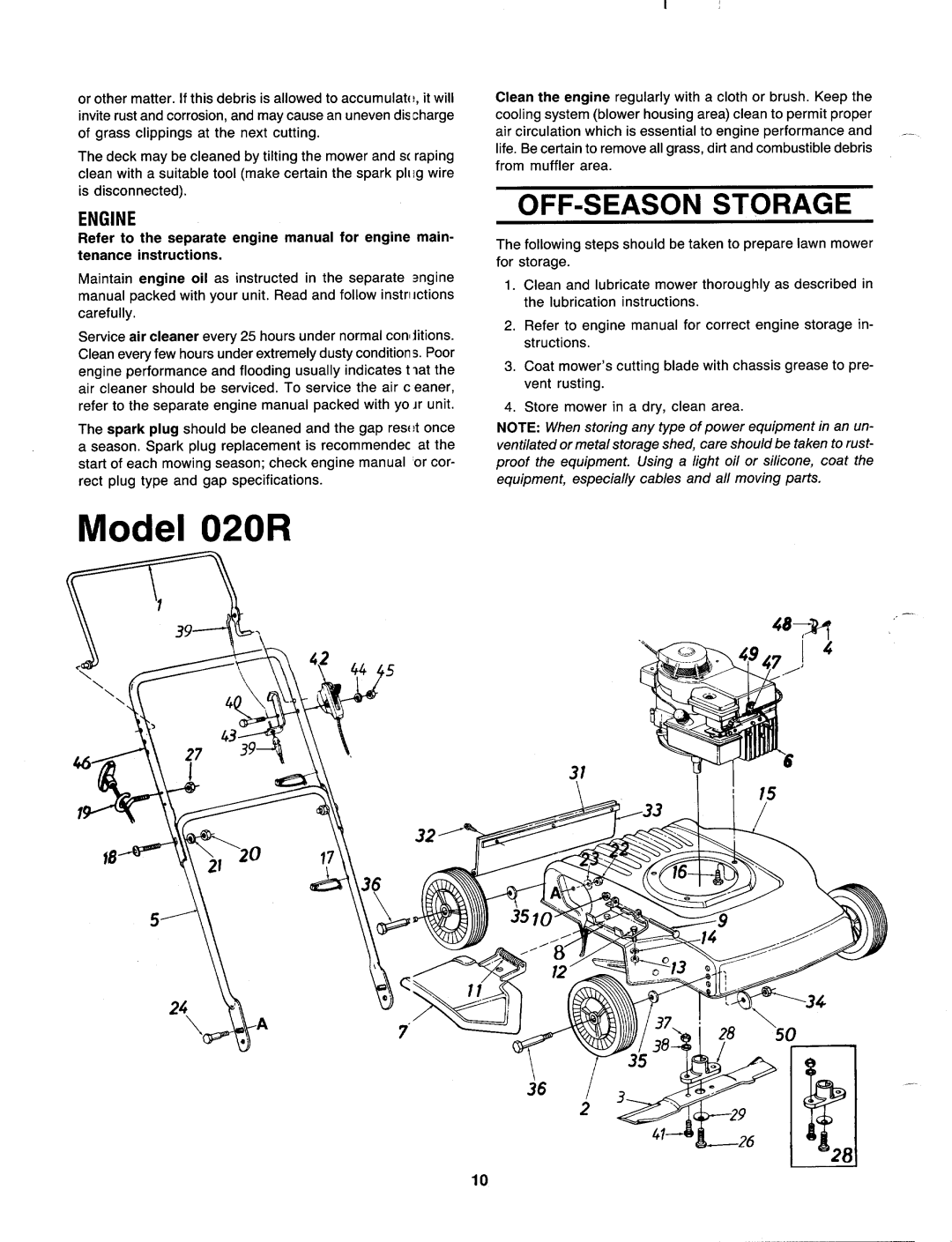 MTD 111-020R000 manual 